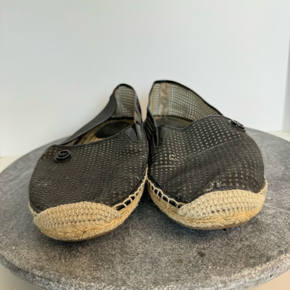 Michael Kors Black Mesh Espadrille Flats Shoes 9 - Picture 3 of 13
